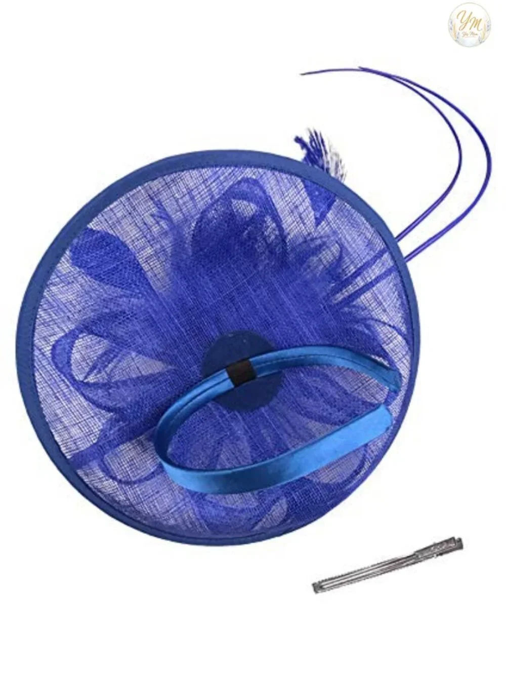 Sinamay Fascinator Hat Floral Feather Pillbox Derby for Women Tea Party